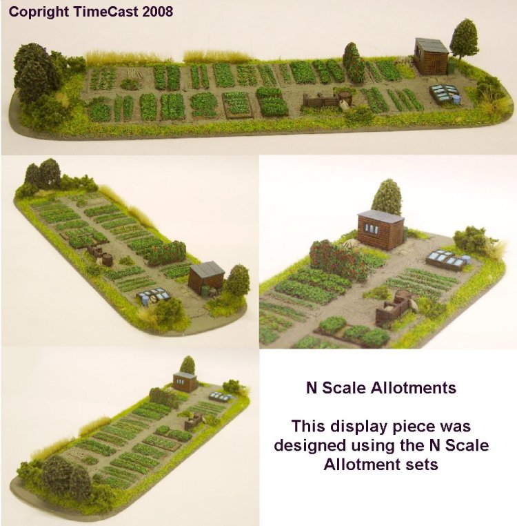 N Scale Allotment or Gardens NS1, NS2, NS3 & NS6 