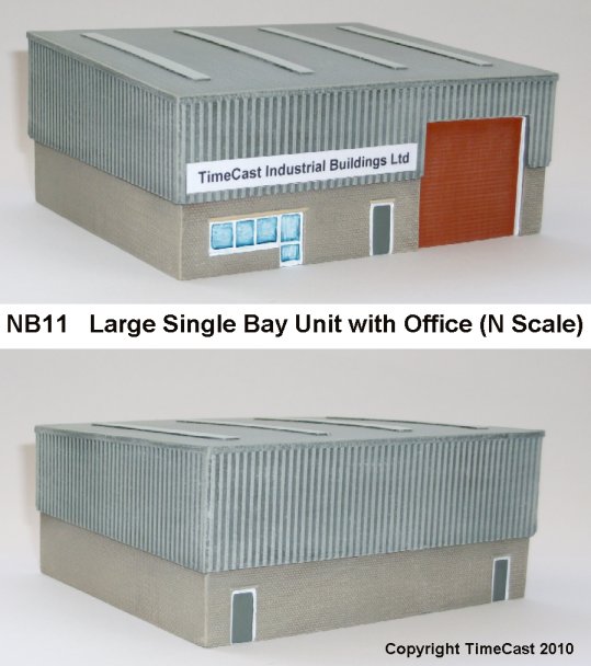 N Gauge Model Railway Accessories Buildings and Scenery Tin Industrial Building. 